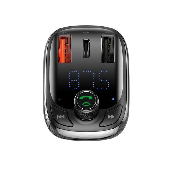 Baseus S-13 Bluetooth odašiljač / auto punjač, crni