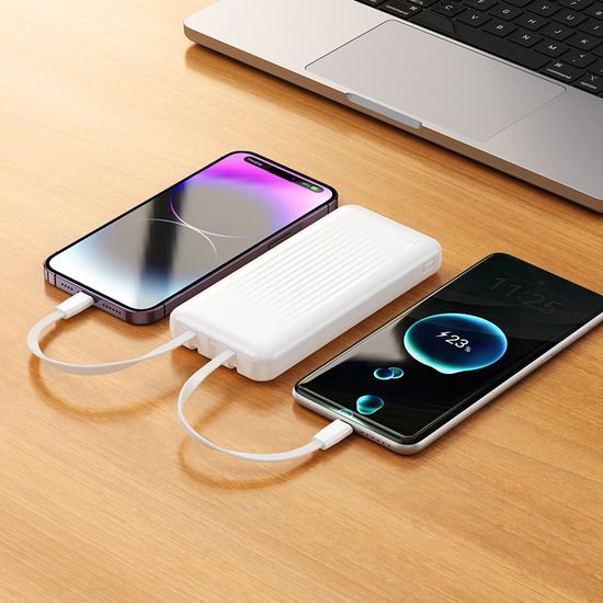 Borofone BJ79 CleverPower Bank 10 000 mAh с USB-C и Lightning кабели, черна