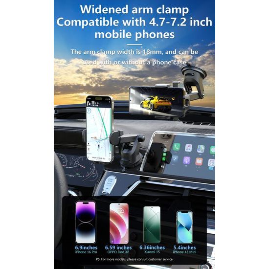 Dudao F2N+ suport auto cu ventuză 360°, negru