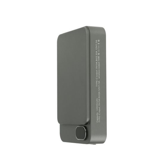 Μεταλλικό Magsafe ασύρματο power bank με οθόνη, 10000mAh, QC, PD20W, γκρι