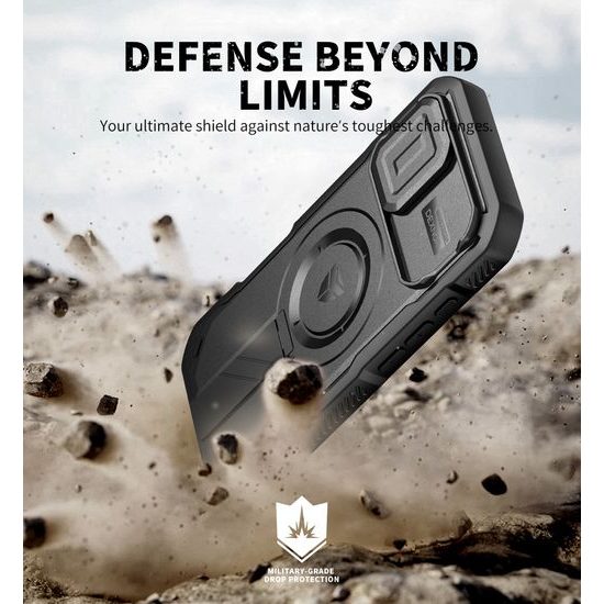 Dexnor Privacy MagSafe Kickstand Camprotector etui iPhone 17, czarne