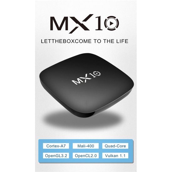 MX10 Smart TV Box mit Android 7.1 - Multimedia Streaming Box - 1 GB RAM / 8 GB Speicher