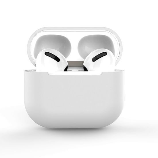 Puha szilikon tok AirPods 2/1 készülékhez, fehér (C tok)