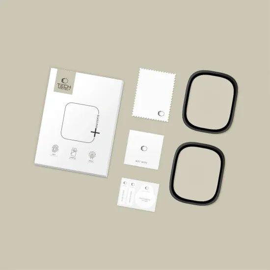 Tech-Protect Glass Ring, Apple Watch Ultra 1 / 2 / 3 (49 mm) μαύρο, 2 τεμάχια