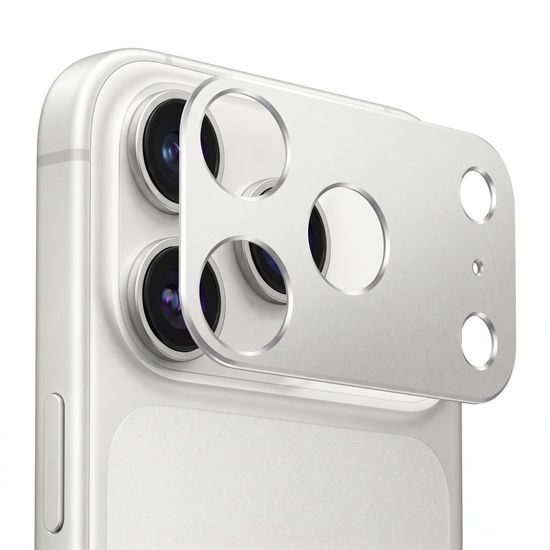 iPhone 18 Pro kaamerakaitse – Tech-Protect Camalloy Fit+ – hõbedane
