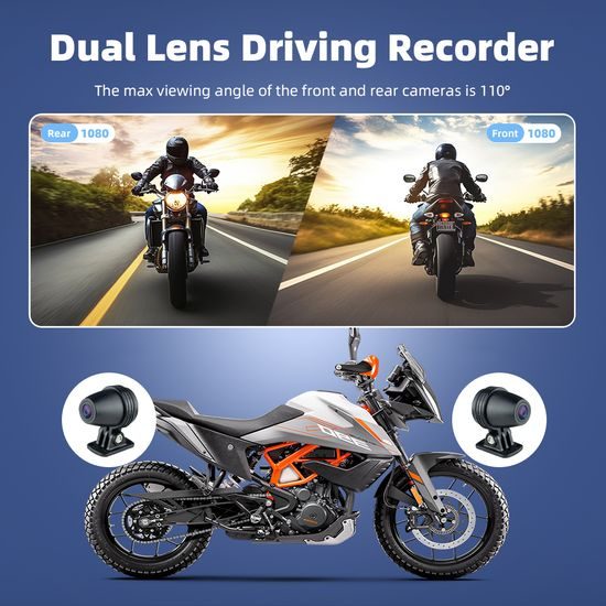 6" Motocyklový displej s Android 14, CarPlay a Android Auto, DVR kamerami a TPMS