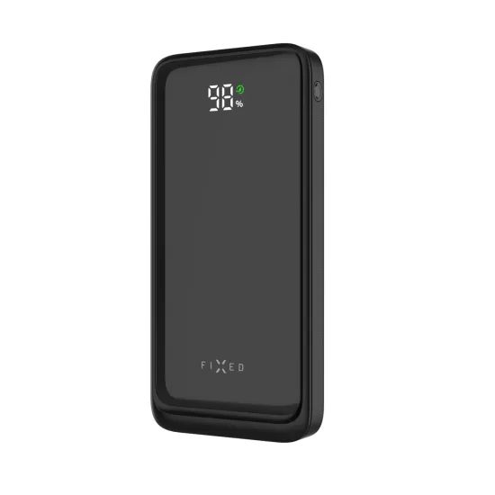 FIXED Zen2 10 powerbank LCD kijelzővel, 10 000 mAh, PD 20W, fekete