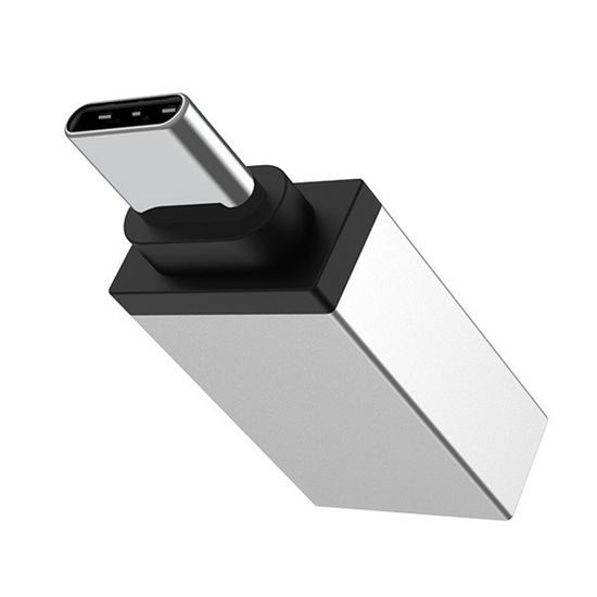Borofone BV3 OTG Adapter USB-C auf USB-A 3.0 - Datentransfer bis 5 Gb/s - Silber