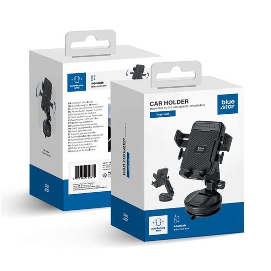 BlueStar Tough Lock βάση για τζάμι, μαύρη