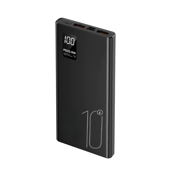 Powerbanka 10000mAh, PD 22,5W, QC3.0, černá
