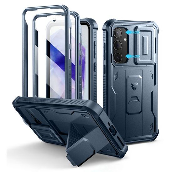 Dexnor 360 Kickstand Camprotector Θήκη Samsung Galaxy A55, Μπλε