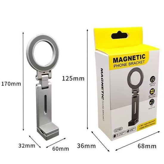 Καθολική μαγνητική MagSafe αναδιπλούμενη βάση τηλεφώνου για ταξίδια, αεροπλάνο και γραφείο, γκρι