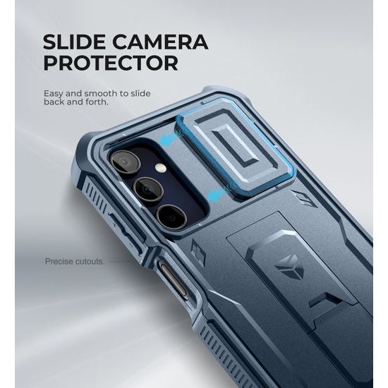 Husă Dexnor 360 Kickstand Camprotector Samsung Galaxy A24, albastru