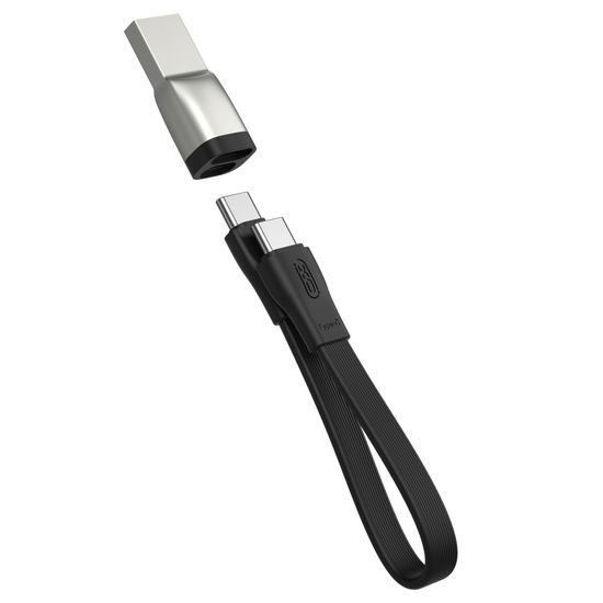 XO kabel NB-Q170A PD USB-C - USB-C 0,2m, černý 60W