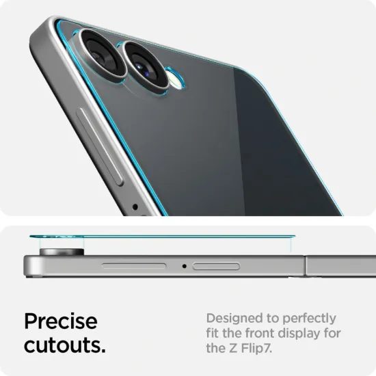 Spigen Glass.TR EZFit με εφαρμοστή, 2 τεμάχια, Σκληρυμένο γυαλί, Samsung Galaxy Z Flip 7