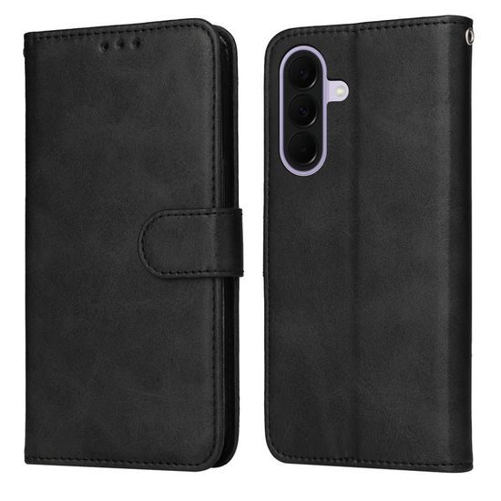 Magnet Schutzhülle für Samsung Galaxy A27 - Elegantes Leder Case mit Magnetverschluss - Schwarz