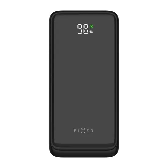 FIXED Zen2 10 powerbank LCD kijelzővel, 10 000 mAh, PD 20W, fekete