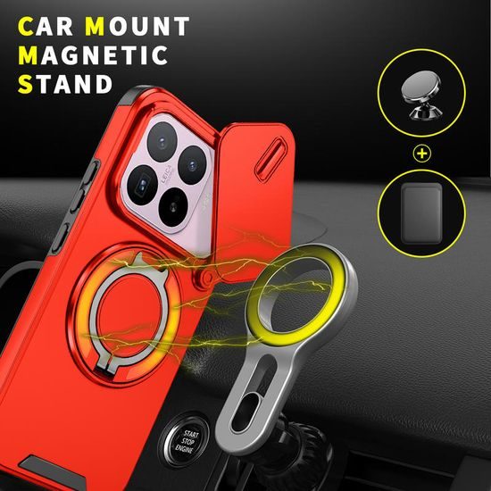 Camslide Stand obal, Xiaomi 17T, červený