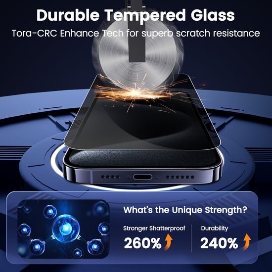 JP SimpleFlow Privacy Tvrzené sklo s jednoduchou aplikací, iPhone XR / 11