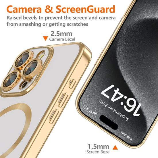 Tech-Protect MagFlex MagSafe iPhone 16 Pro, lesklá zlatá