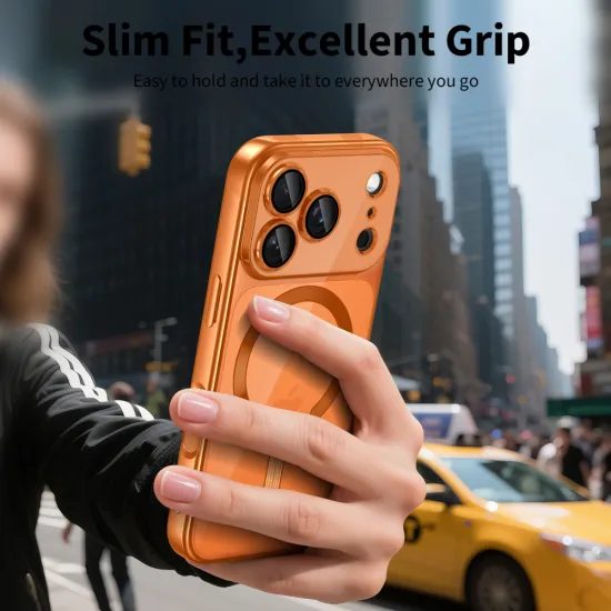 Tech-Protect MagFlex MagSafe iPhone 17 Pro Max, γυαλιστερό πορτοκαλί