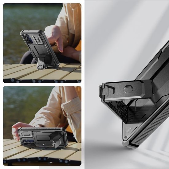Tech-Protect Kevlar Cam+ pouzdro, Samsung Galaxy A15 4G / 5G, černé