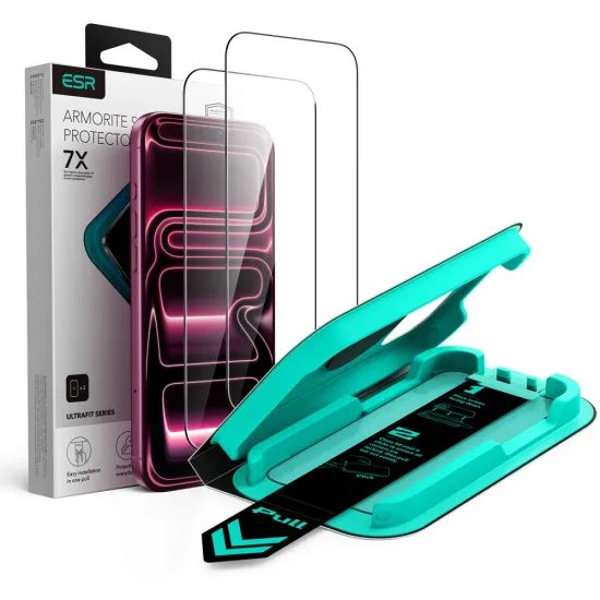 iPhone 17 Pro Max / 18 Pro Max apsauginis stiklas – ESR Armorite UltraFit grūdintas stiklas, 2 vnt.