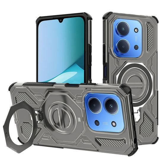 Techsuit Carbon Shield Pro, Xiaomi Redmi 15C 4G / 5G, καπνιστό μαύρο