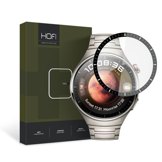 Hofi Hybrid Folie de sticlă securizată, Huawei Watch 4 Pro 48mm, neagră