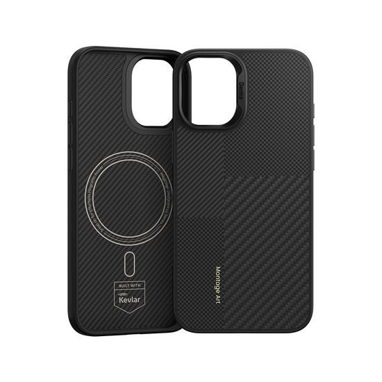 Benks Montage Magnetic Armor Pro Kevlar θήκη Metal Frame, iPhone 16, μαύρη
