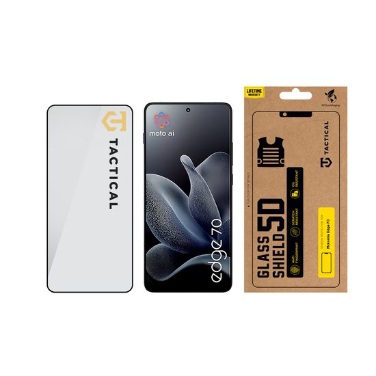 Tactical Glass Shield 5D zaščitno steklo za Motorola Edge 70, črno