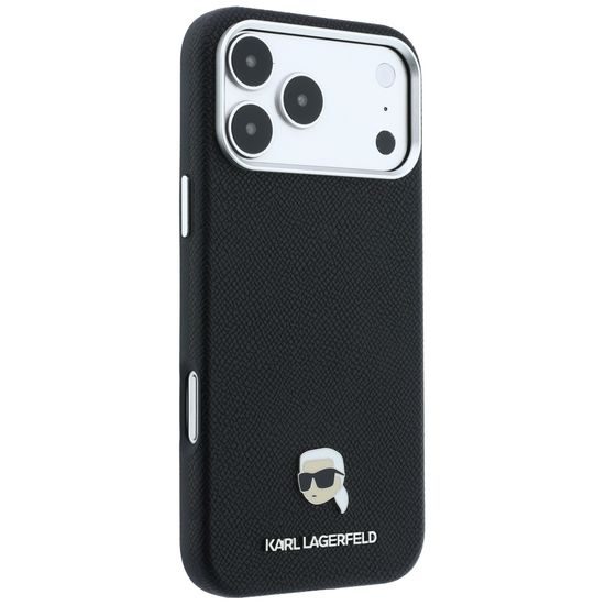 Karl Lagerfeld Grained Leather KH Metal MagSafe ümbris iPhone 17 Pro / 18 Pro – must