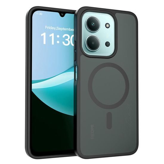 JP MagFit Colour MagSafe θήκη με μαγνήτη N52, Xiaomi Redmi 15C, μαύρη