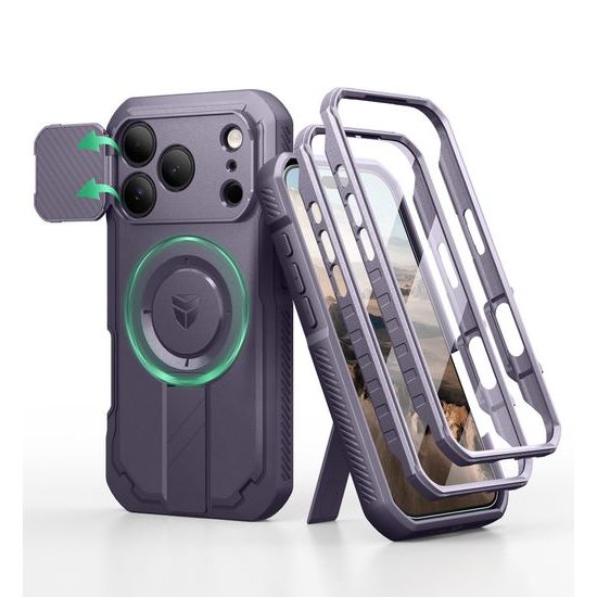 Θήκη Dexnor MagSafe Kickstand Camprotector iPhone 17 Pro, μωβ