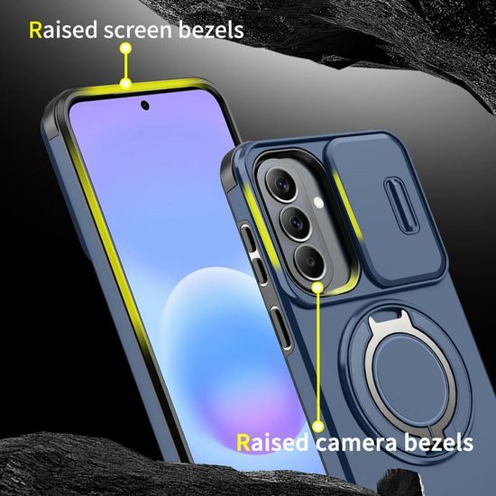 Camslide Stand obal, Samsung Galaxy A57, modrý