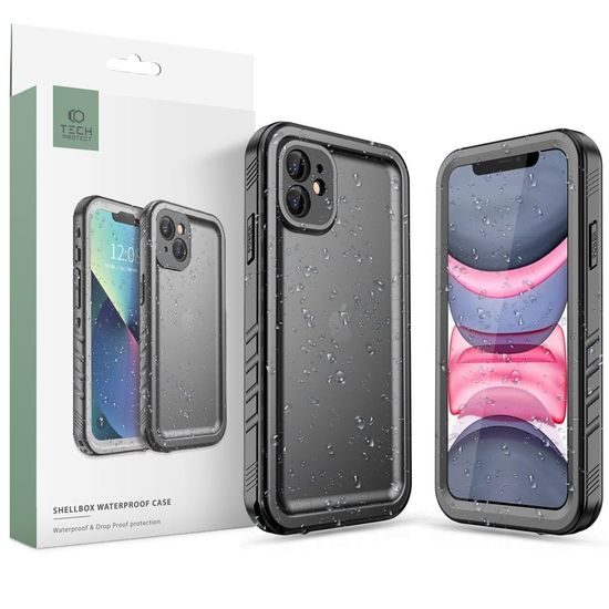 Tech-Protect ShellBox IP68 obal, iPhone 11, černý