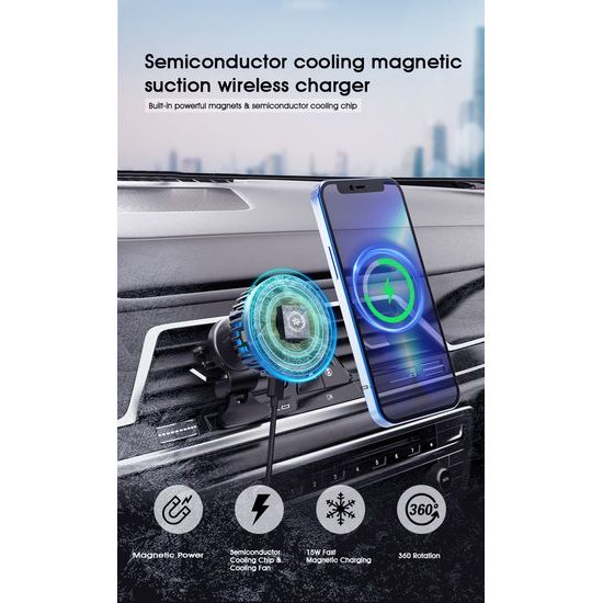 Βάση αυτοκινήτου MagSafe με ασύρματη φόρτιση και ενεργητική ψύξη