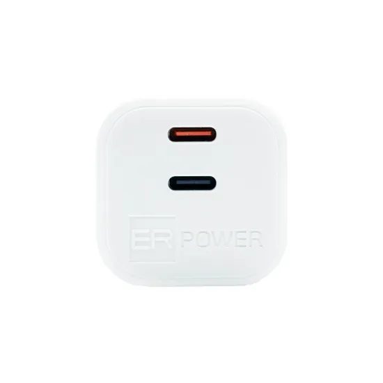 ER POWER Mini φορτιστής 2x USB-C, 45W, GaN