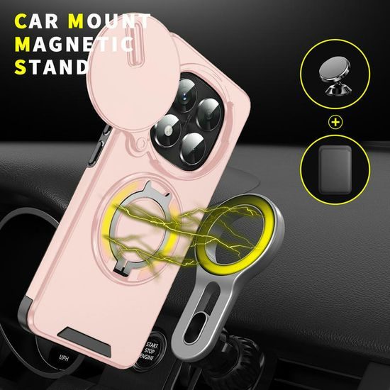 Θήκη Camslide Stand, Xiaomi Redmi Note 14 Pro Plus 5G, ροζ