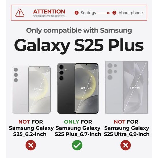 Dexnor 360 Kickstand Hoesje - met Camera Cover & Standaard - Samsung Galaxy S25 Plus - Zwart