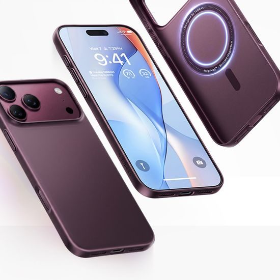 Torras OriginFit-Mag Series Case für iPhone 17 Pro / 18 Pro - MagSafe Schutzhülle mit Magneten - Violett