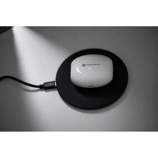 Forcell F-AUDIO vezeték nélküli Bluetooth sztereó fejhallgató TWS, Clear Sound, fehér