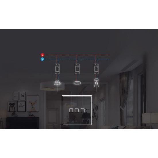 Sonoff T2EU3C-RF Kabelloser 433 MHz Smart Wandschalter (3 Kanäle)