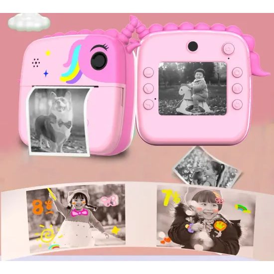 Digitální foto tiskárna 2v1 pro děti, unicorn