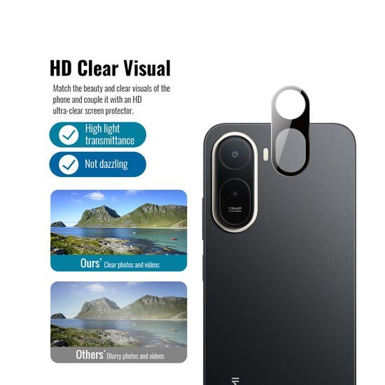 JP Combo pack, Sada 2 tvrzených skel a 2 sklíček na fotoaparát, Xiaomi Redmi A7 Pro