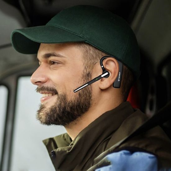 Techsuit Bluetooth peakomplekt topeltmikrofoniga ja mürasummutusega (G6) – must