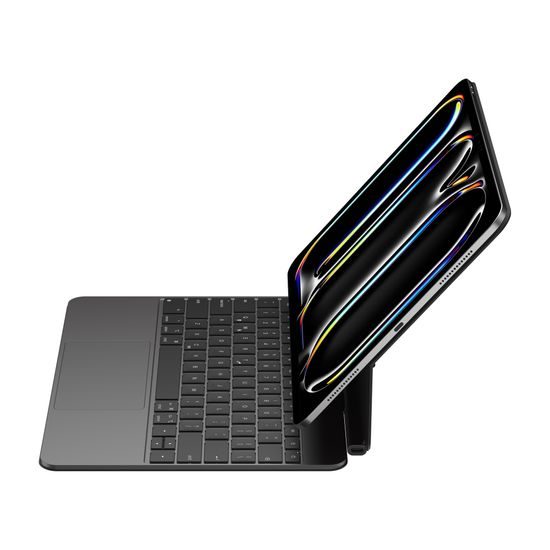 JP Magnetic Keyboard MK09 Aluminium θήκη tablet με πληκτρολόγιο, iPad Pro 12.9, 2018 / 2020 / 2021 / 2022, iPad Air 13 2024 / 2025, μαύρη