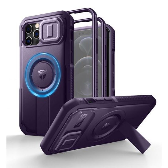 Dexnor MagSafe 360 Kickstand Προστατευτική Θήκη iPhone 12 / 12 Pro, Μωβ