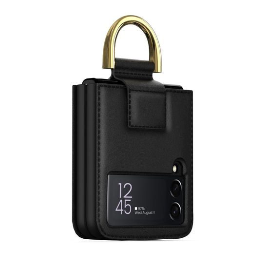 Tech-Protect Wallet Chain púzdro, Samsung Galaxy Z Flip 4, čierne
