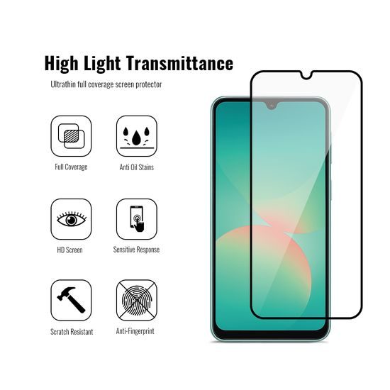 JP 5D Combo pack, Komplet 2 zaščitnih kaljenih stekel 5D in 2 stekel za fotoaparat, Samsung Galaxy A27